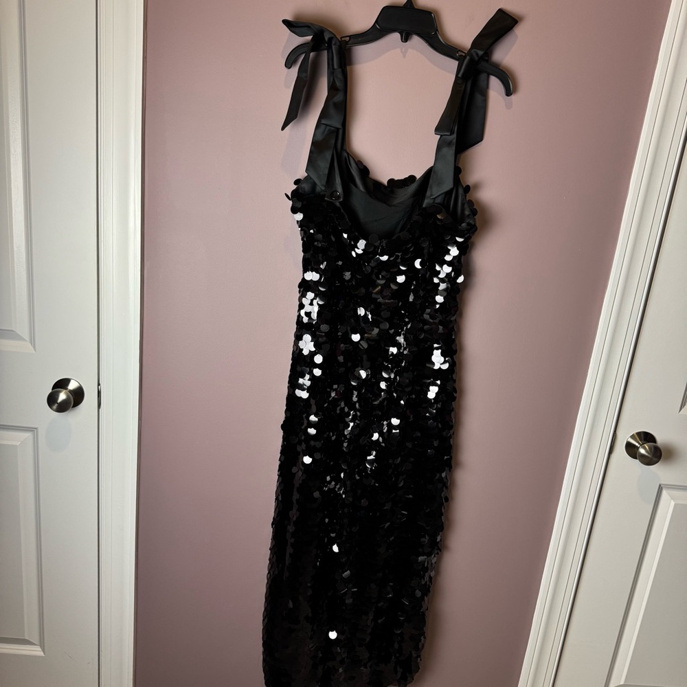 NWT Tuckernuck Jet Black Sequin Roxy Dress - Picture 7 of 9